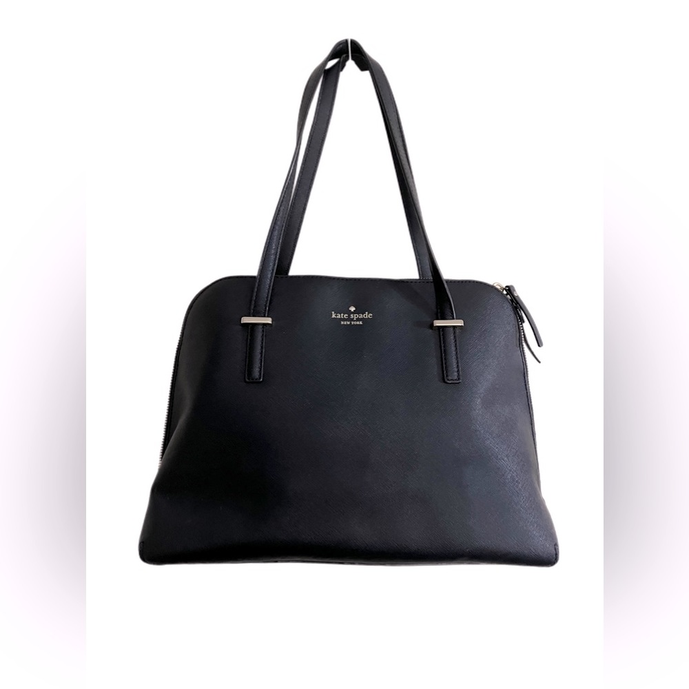Kate Spade Patterson Drive Large Dome Satchel Black Leather Handbag Purse